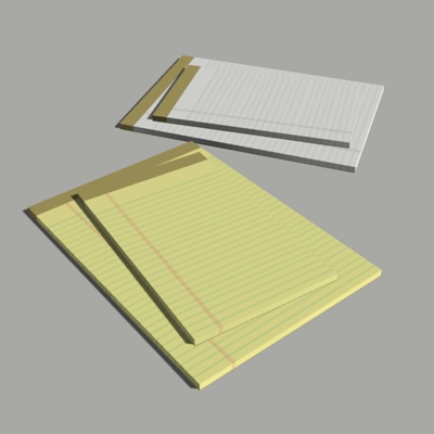 Here is a set of writing pads and sticky pads.. 