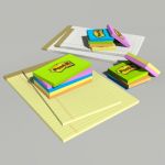 Here is a set of writing pads and sticky pads.