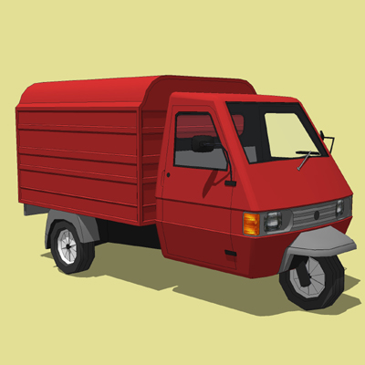 This is the Piaggio APE 703 Pick Up and Panel Van.. 