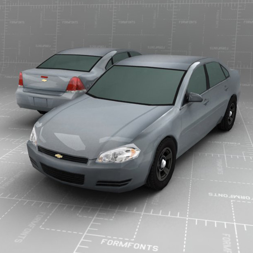 Low Poly model of a Chevrolet 
Impala 2008. two g.... 