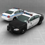 Low Poly model of a Chevrolet 
Impala 2008. two g...