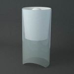 Glass table lamp by Flos. Outer shell of clear gla...