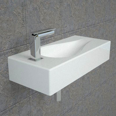 Spoon washbasin by Art Ceram. Available in two siz.... 