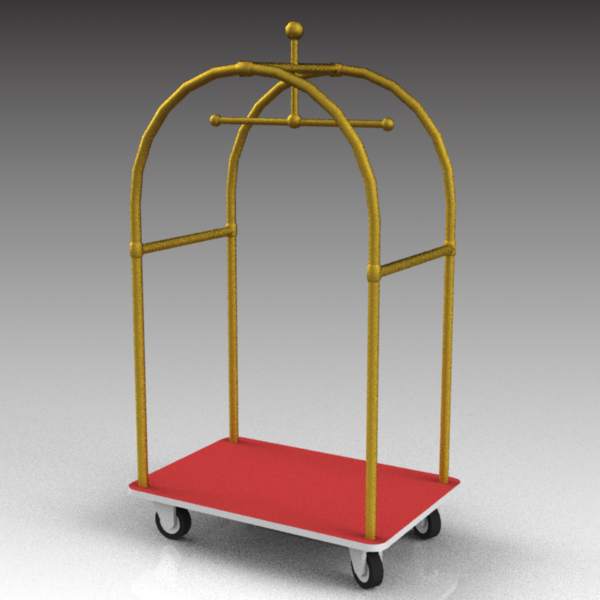 Hotel baggage trolley; approx 6ft / 2m high. 