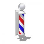 Traditional barber's pole. Based on model original...