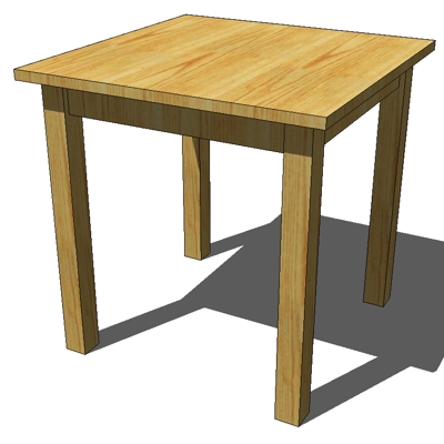 IKEA table Bjoerkudden, wooden, 74x74cm. 