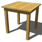 IKEA table Bjoerkudden, wooden, 74x74cm