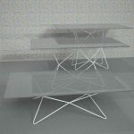 An ingenious display table comprising a brushed st...