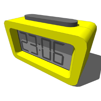 IKEA Slabang digital alarm clock in yellow rubber. 