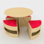 Childrens' circular table and chair set by Sensory...