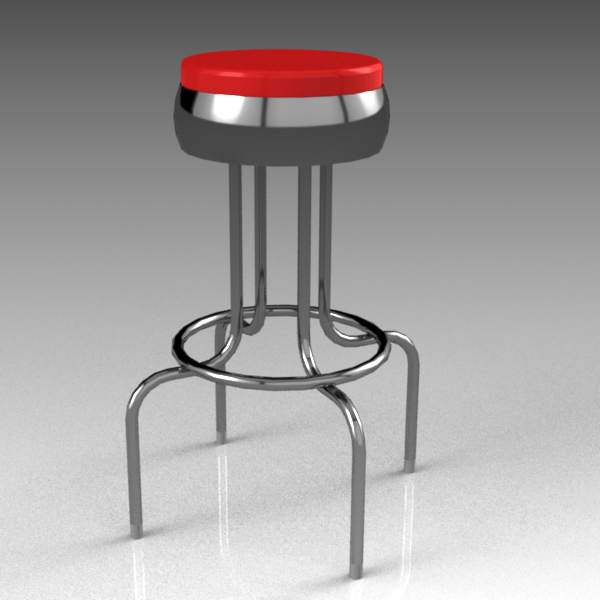 50's style diner/bar stool; height 30