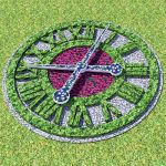 Low poly floral clock