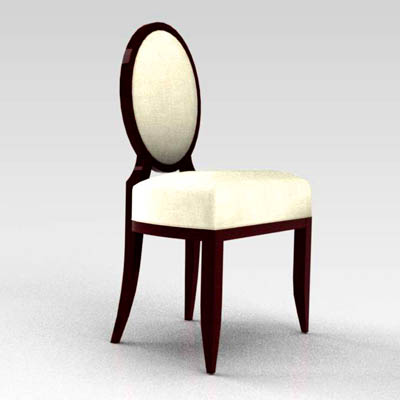 Barbara Barry oval x-back side chair. 