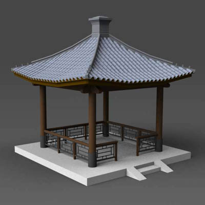 Small Chinese pavilion. 