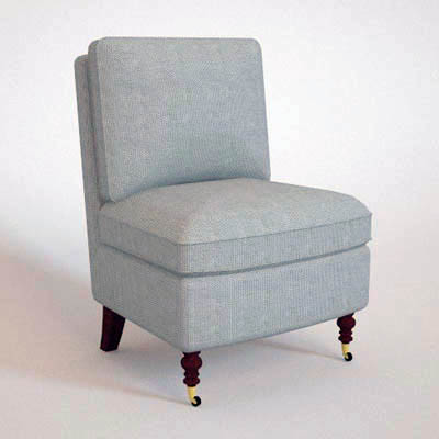 Kate slipper chair with casters by Williams-Sonoma. 