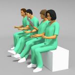 A selection of seated medical personnel