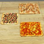 Set of Square Pizzas