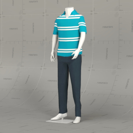 Male Mannequin with Polo Shirt. 