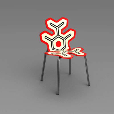 Nanook chair by Moroso; in plywood 
with steel le.... 