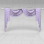 Set of draped curtains