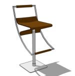 Moulded plywood seat with stainless steel frame