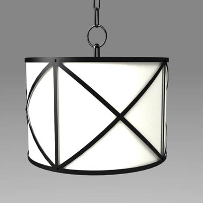 Olsen metal-bound fabric drum 
pendant lamp from .... 