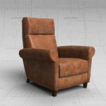 Ava leather reclining armchair by American Leather...