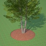 6' diameter mulch ring for trees. Tree 
not inclu...