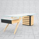 The iconic Cavour writing desk, by Carlo Mollino f...