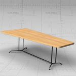 Jeffersson tubular steel-legged table by Skandifor...