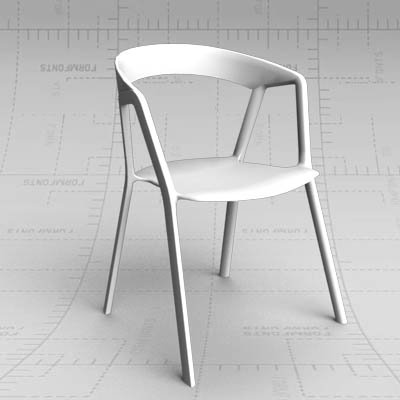 The stackable Compas chair, by Patrick Norquet for.... 