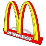McDonald's signboard 
Size-240 cm x 185 cm ht