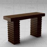 Latitude console table, in mahogony with coffee be...