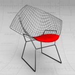 The Diamond chair, designed by 
Harry Bertoia for...