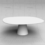 The Reverse conference table by Andreu World. Elip...