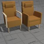Plus series high easy chairs, arms form pressed pl...