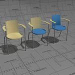Intimo 308 chairs, frame metal, seat wood or uphol...