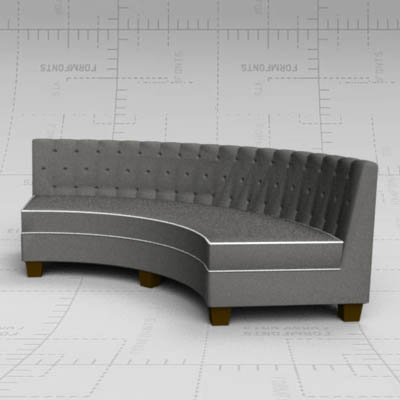 Curved sofa unit, forming part of the modular tuft.... 