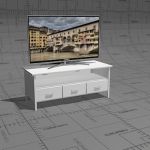 Liva TV-bench, 5cm deep, 49cm high, white paint or...