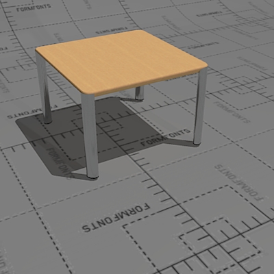 Cubis coffee tables, legs chrome aluminium, top ve.... 