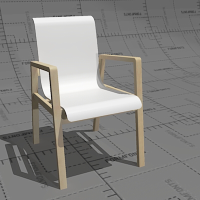 403 arm chair, frame solid birch, seat moulded, bi.... 