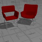 Moderno chairs, seatshell upholstered, legs chrome...