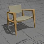 Conica easy chair, frame solid oak, seat and back ...