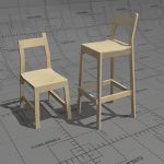 Rialto 437 chair and 438 stool,frame birch.