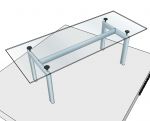 Corbusier LC6 table blue