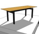 Corbusier LC6 table wood