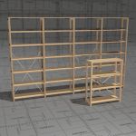 Lundia Classic open shelves, unit width 80cm, dept...