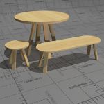 Buzzi Milk tables, solid wood. Sidetables can be u...