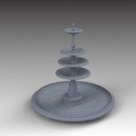 Large ornamental fountain;  height 88.5