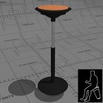 Wilkhahn Stitz stool, height adjustable